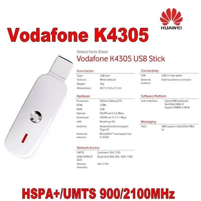 주문 무선 휴대용 화웨이 K4305 USB 21.6 Mbps HSPA 모바일 광대역 모덤 둥글 3G online manufacture
