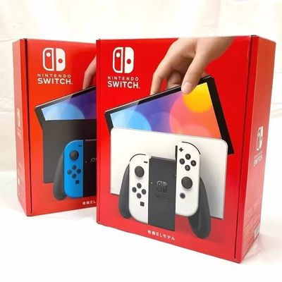 주문 32GB OLED 콘솔 네온 블루와 3000 내장 게임 닌텐도 스위치 컨트롤러 콘솔 충전 전원 케이블 포함 online manufacture