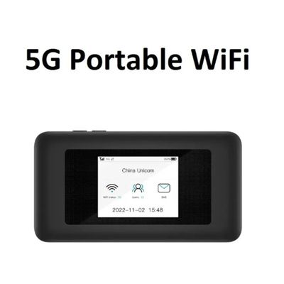주문 5000mAh 5G Dual-Band Pocket Router WiFi 6 Hotspot with SIM Slots 72H Streaming for Travel & Remote Work online manufacture